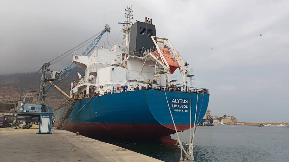 Bulk carrier MV Alytus berthed at Algerian port